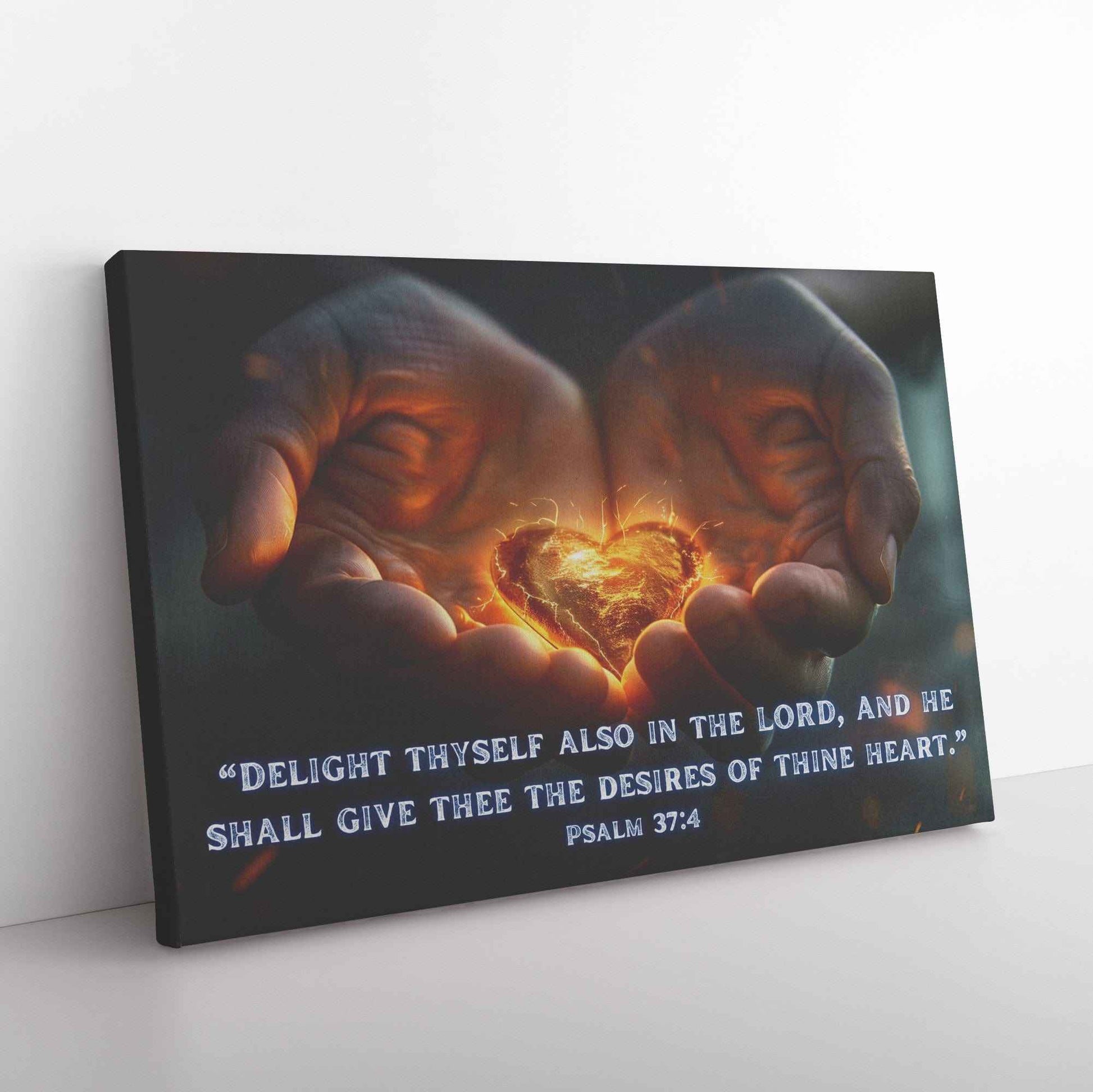 Delight thyself also in the LORD And he shall give thee the desires of thine heart Canvas Wall Art Piece