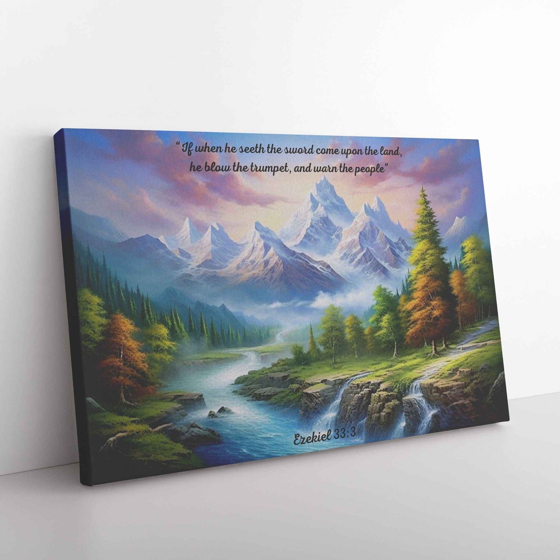 Ezekiel 333 Verse Nature Canvas Wall Art
