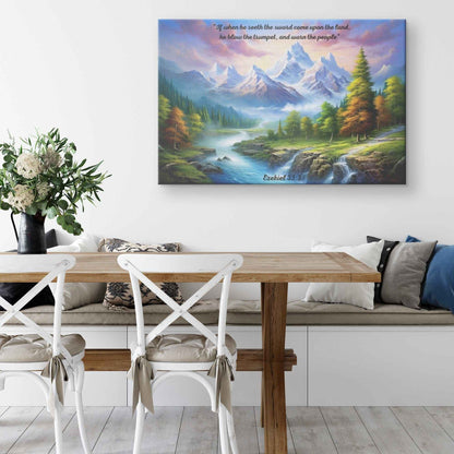 Ezekiel 333 Verse Nature Canvas Wall Art