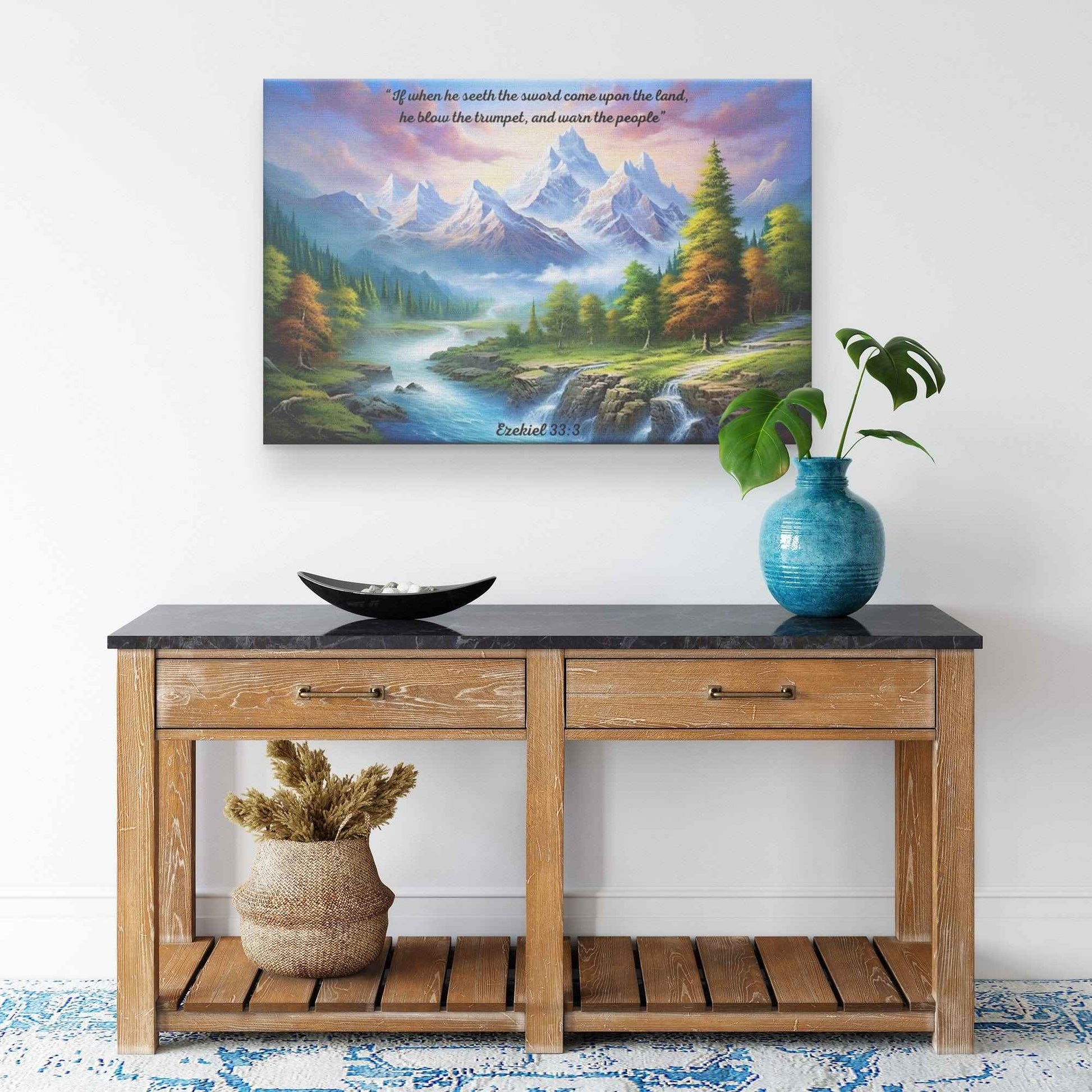 Ezekiel 333 Verse Nature Canvas Wall Art