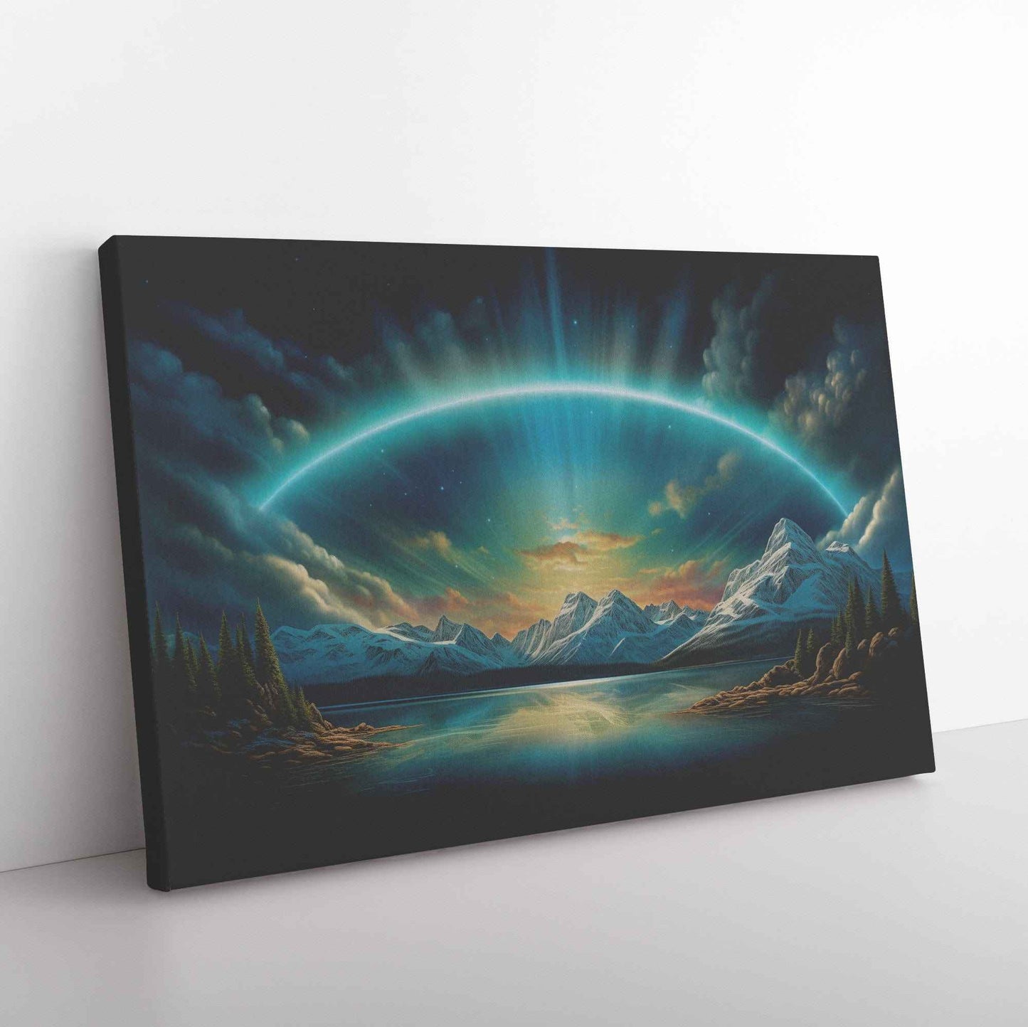 Firmament Glow Flat Earth Canvas Art Print
