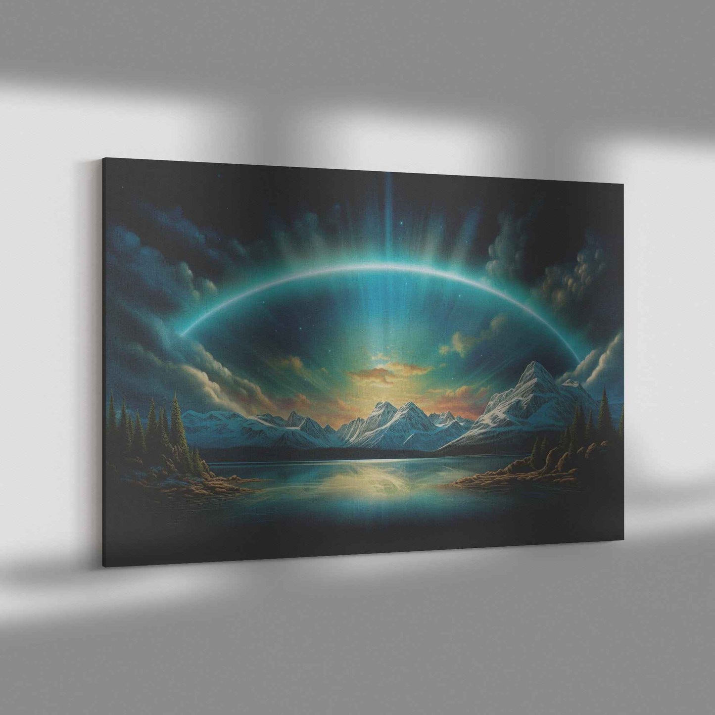 Firmament Glow Flat Earth Canvas Art Print