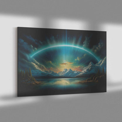 Firmament Glow Flat Earth Canvas Art Print