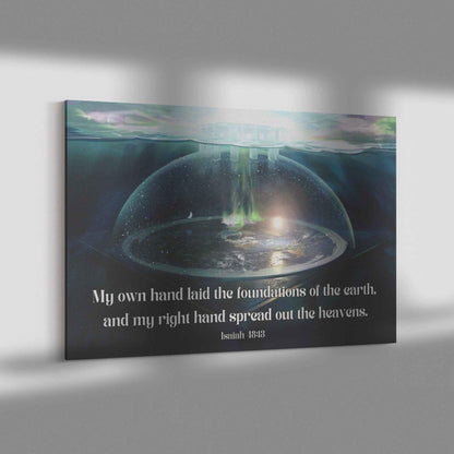 Flat Earth With Firmament Isaiah 4813 Rectangle Canvas Wall Art