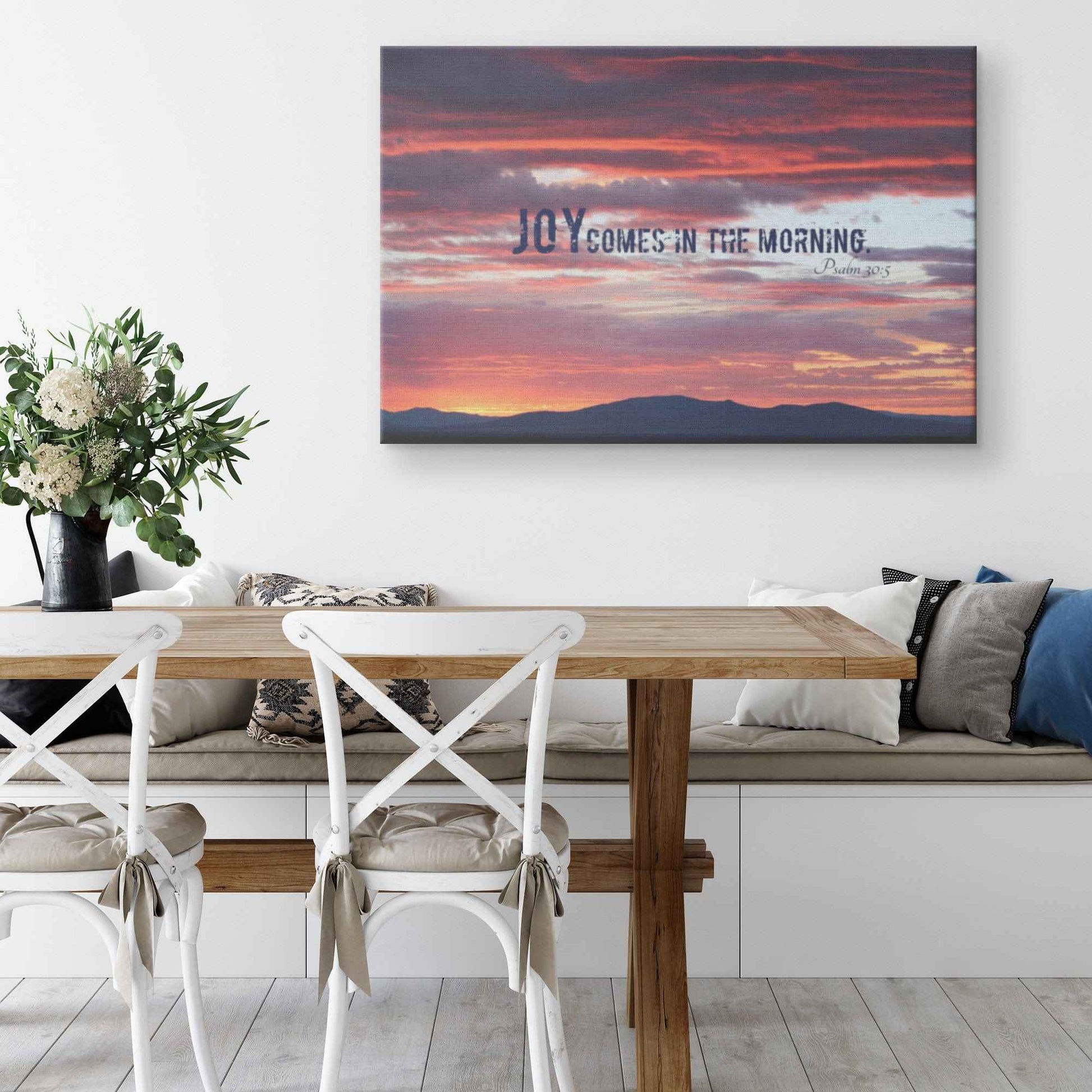 Joy Comes In The Morning Psalm 305 Rectangle Canvas Wall Art