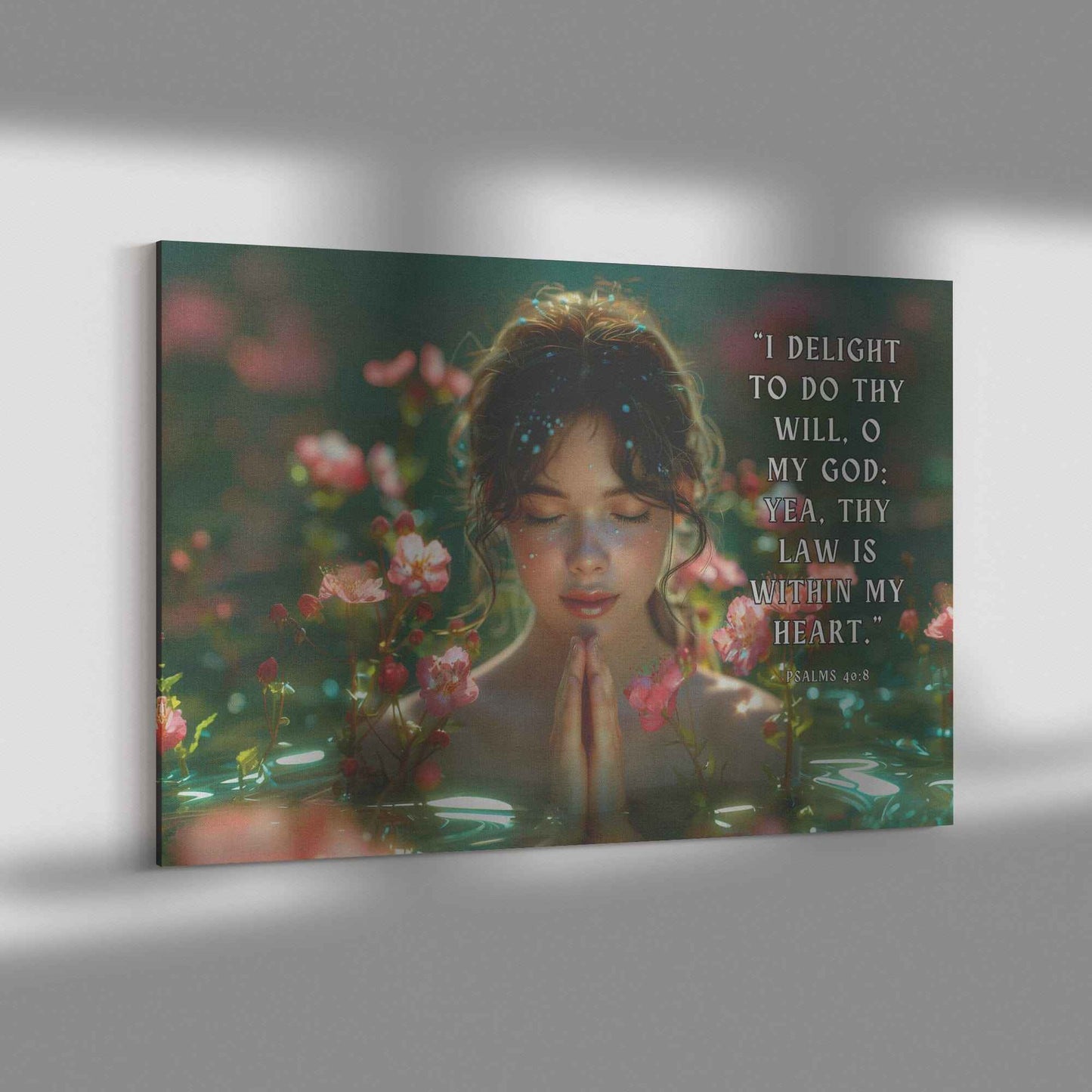 Psalms 408  I delight to do thy will O my God yea thy law is within my heart. Canvas Wall Art