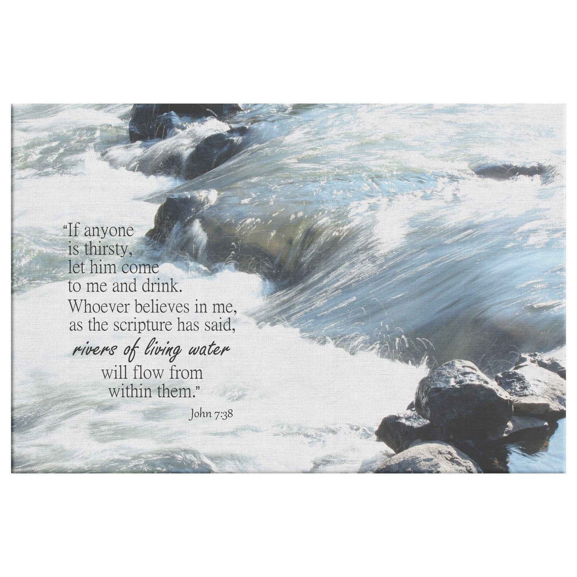 Rivers Of Living Water John 738 Rectangle Canvas Wall Art