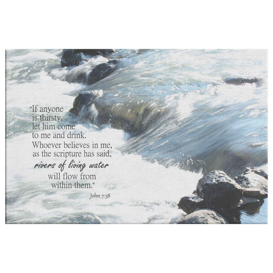 Rivers Of Living Water John 738 Rectangle Canvas Wall Art