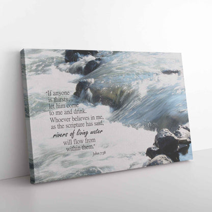 Rivers Of Living Water John 738 Rectangle Canvas Wall Art