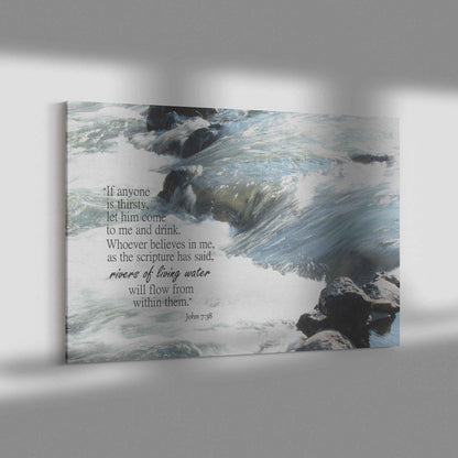 Rivers Of Living Water John 738 Rectangle Canvas Wall Art