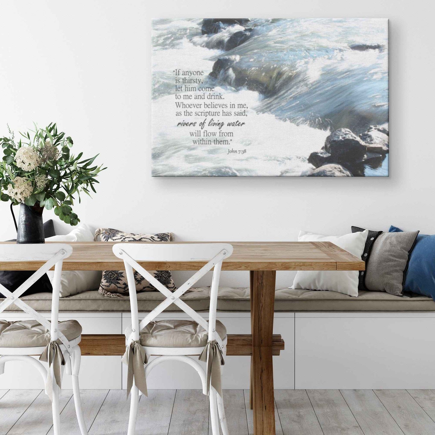 Rivers Of Living Water John 738 Rectangle Canvas Wall Art