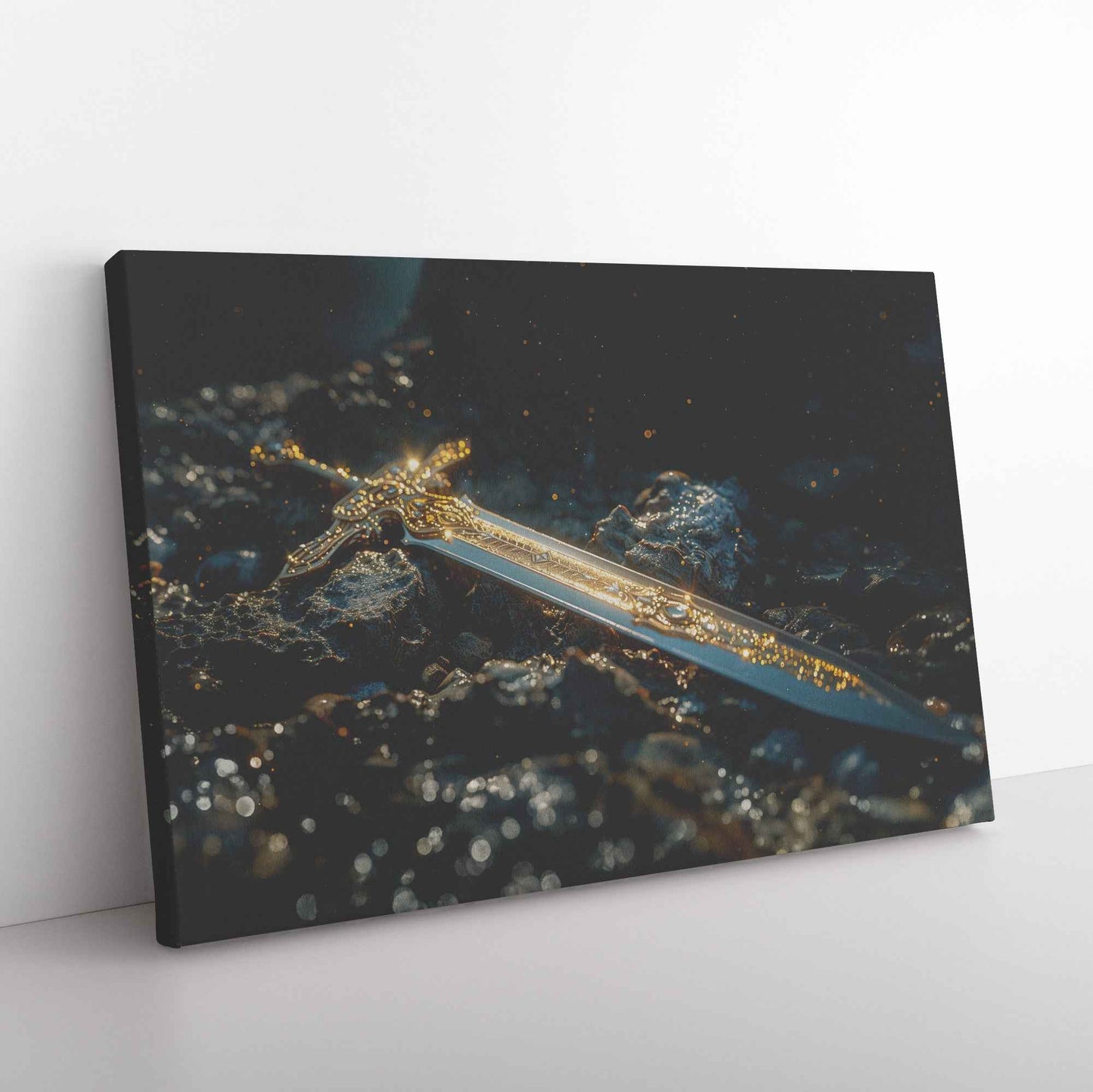 Sword of Truth Radiant Power Amidst Darkness   Christian Canvas Wall Art Decor