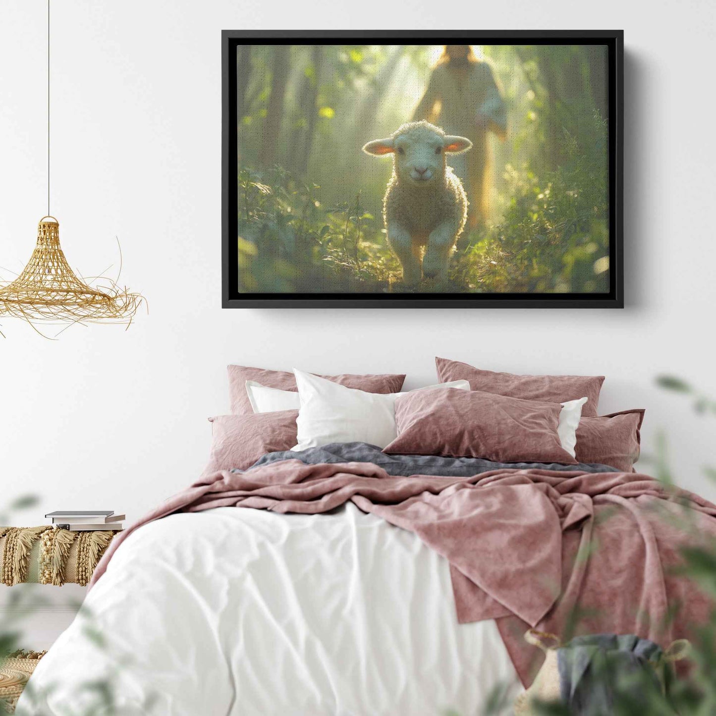 Framed Lamb Dancing In Rain With Justin