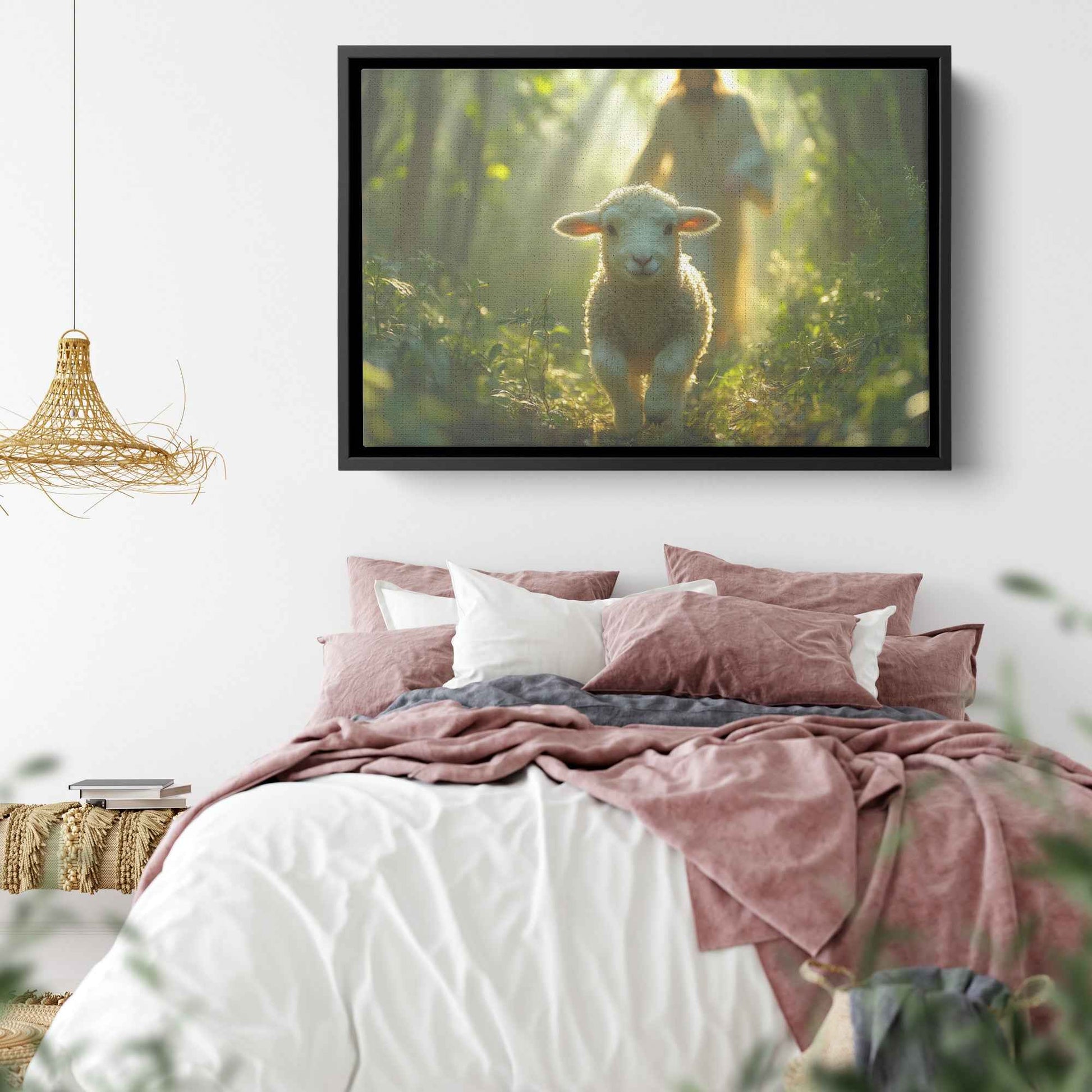 Framed Lamb Dancing In Rain With Justin