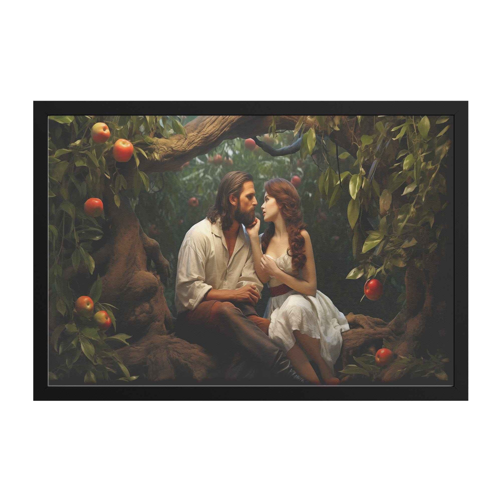 Adam & Even In Love Framed Art Print