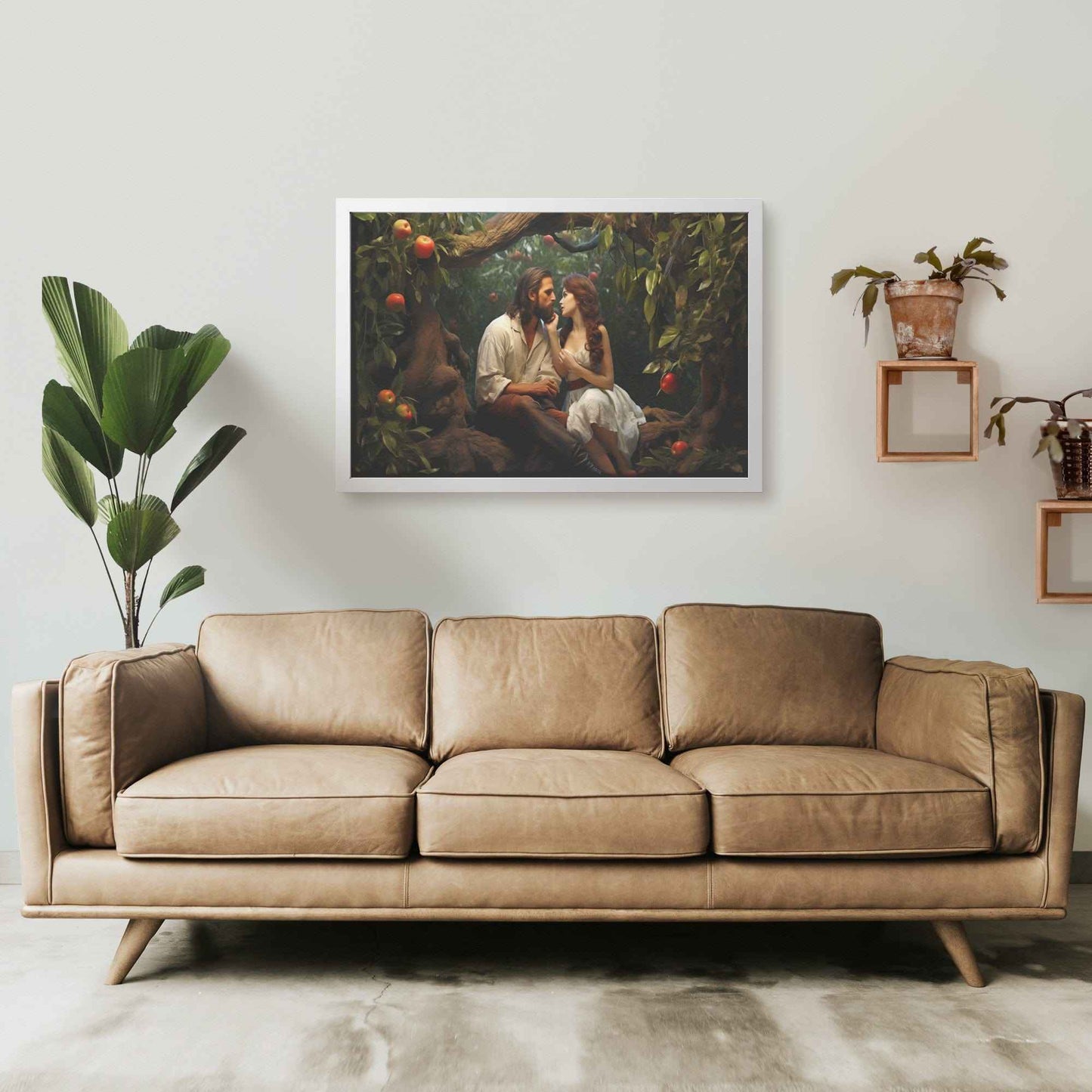 Adam & Even In Love Framed Art Print