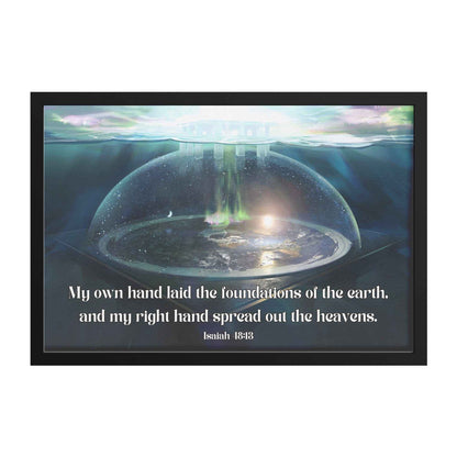 Flat Earth Framed Semi Gloss Art Print
