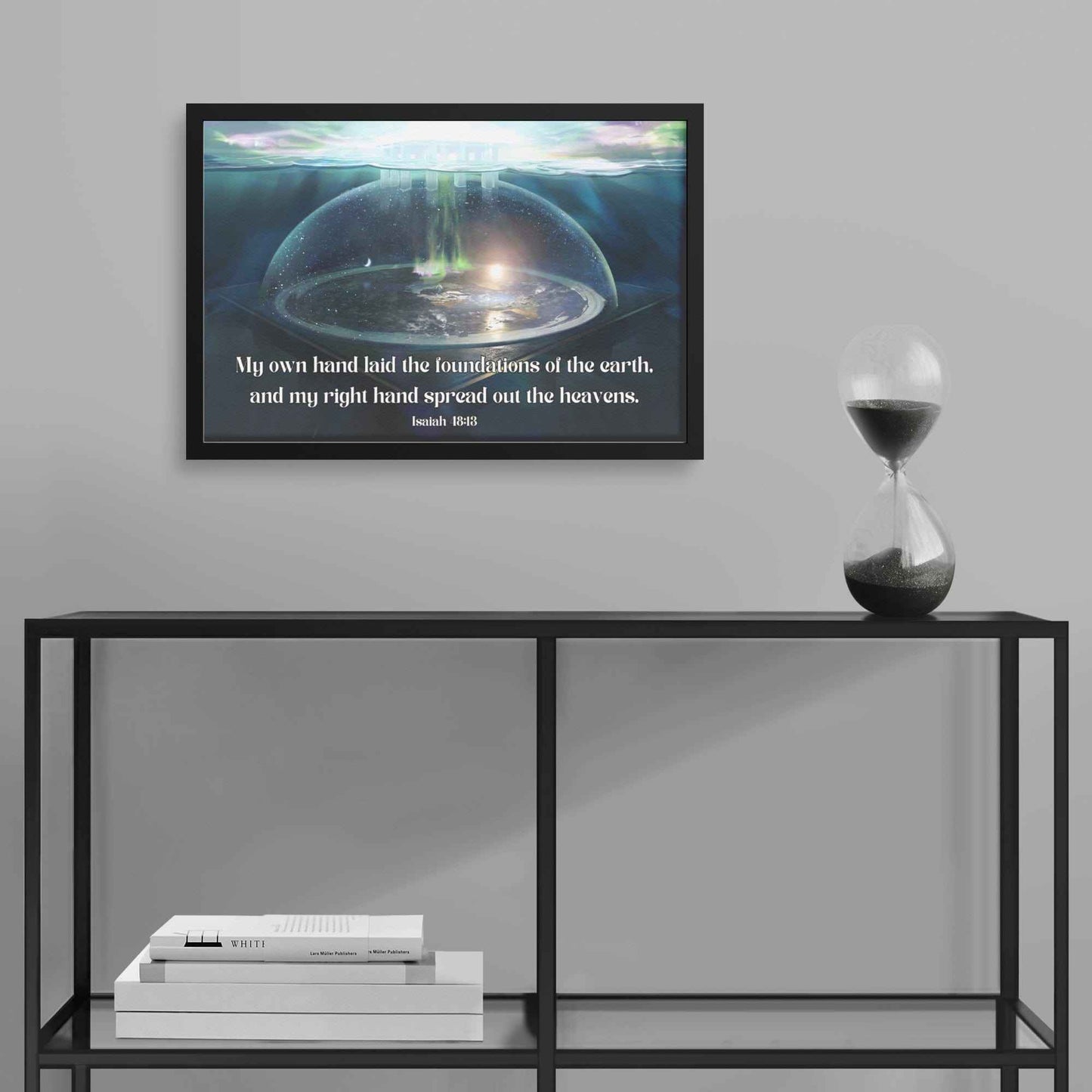 Flat Earth Framed Semi Gloss Art Print