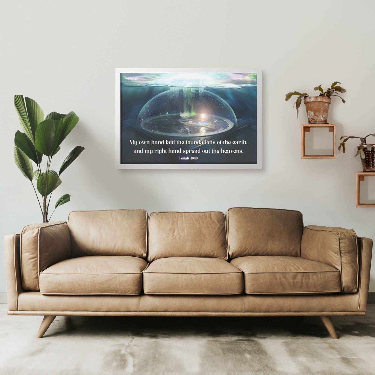 Flat Earth Framed Semi Gloss Art Print
