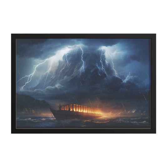 Noahs Ark In A Storm Wall Art Print With Frame