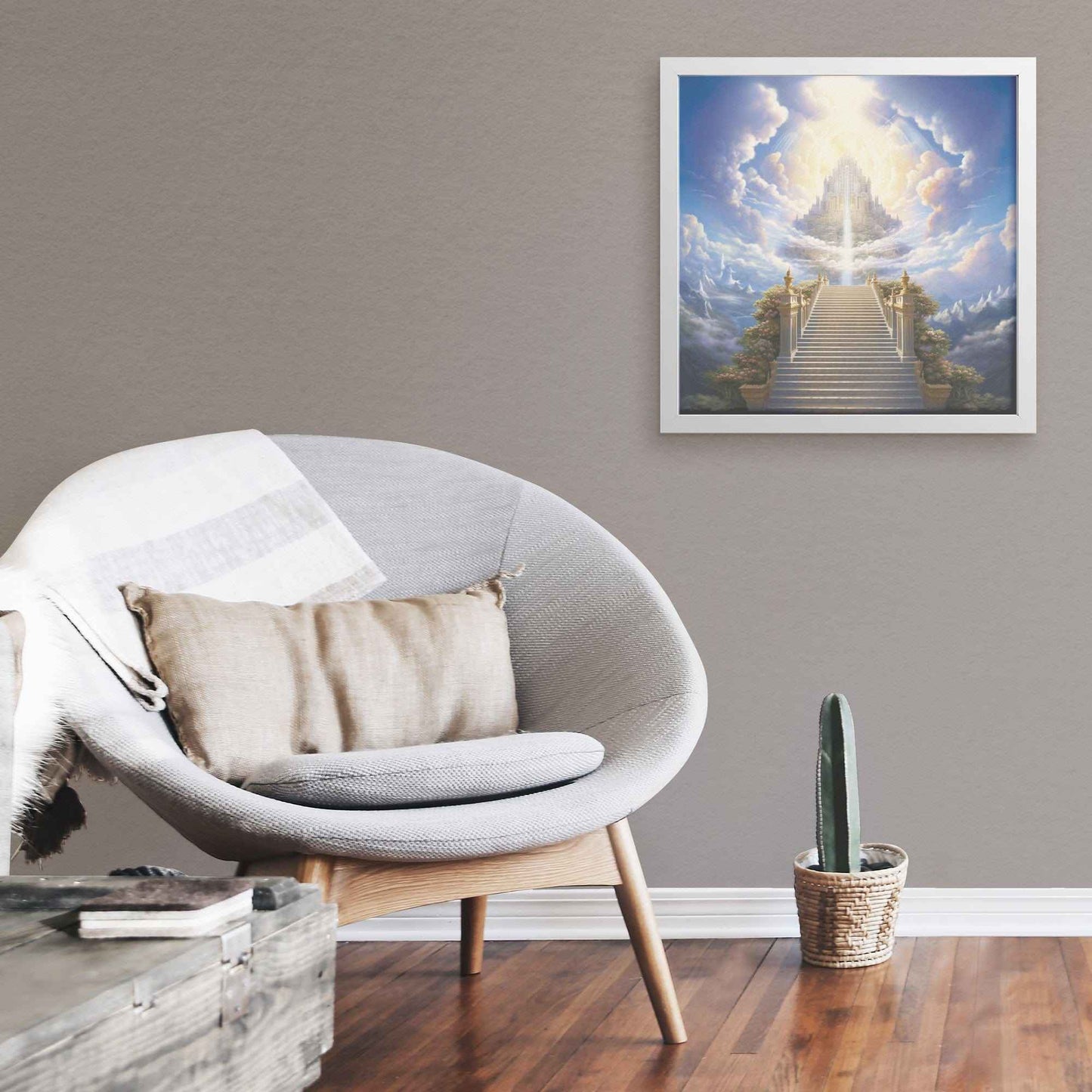 Stairway To The Kingdom Of Heaven Semi Gloss Art Print With Frame