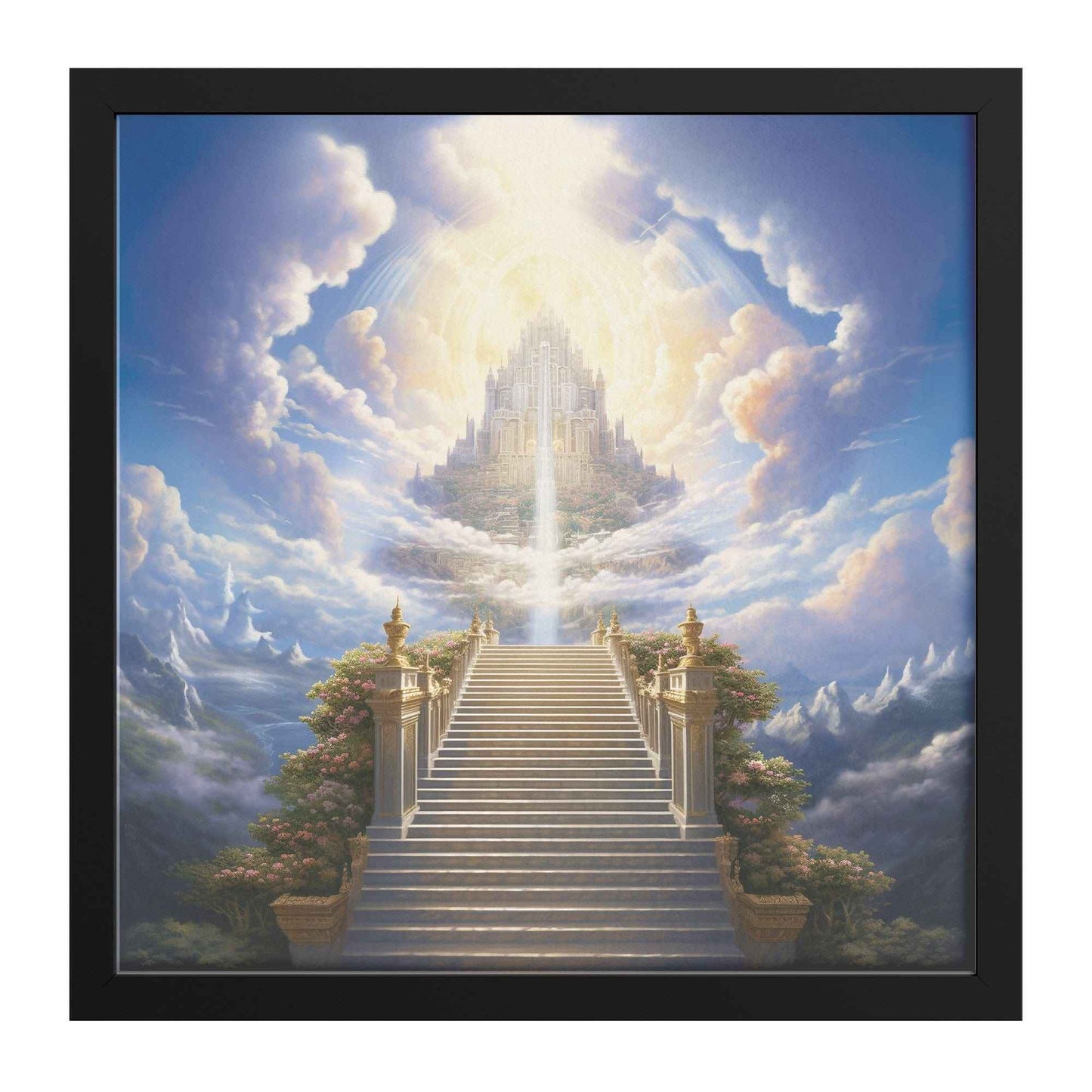 Stairway To The Kingdom Of Heaven Semi Gloss Art Print With Frame