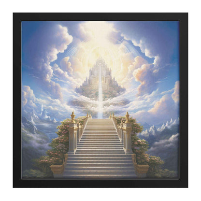 Stairway To The Kingdom Of Heaven Semi Gloss Art Print With Frame