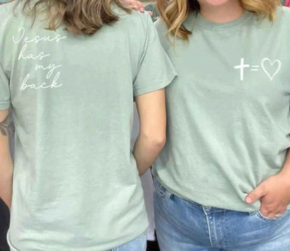 Jesus Has My Back Tee Christian Clothing T Shirt