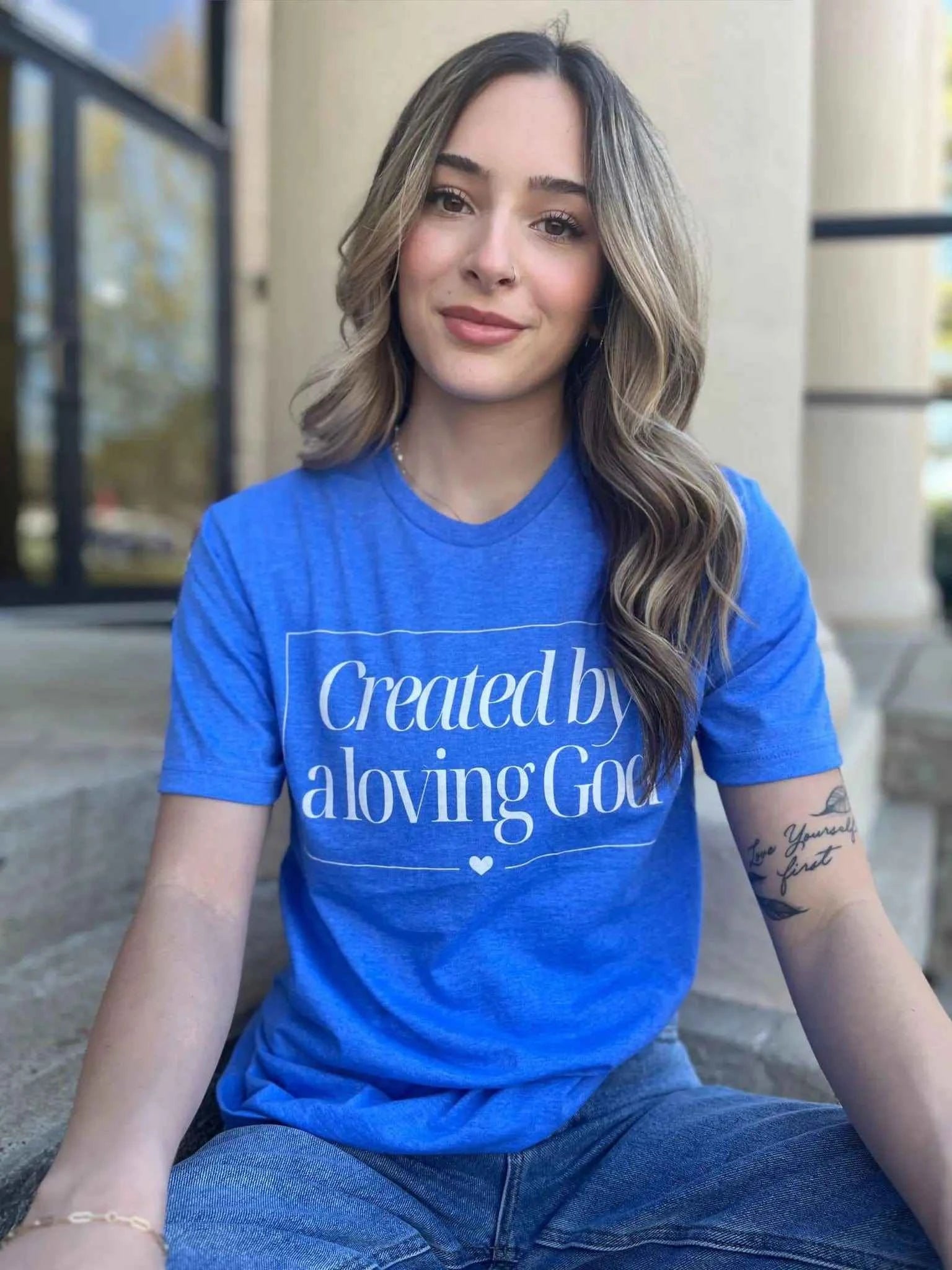 Created A Loving God Tee Shirt Christian Clothing