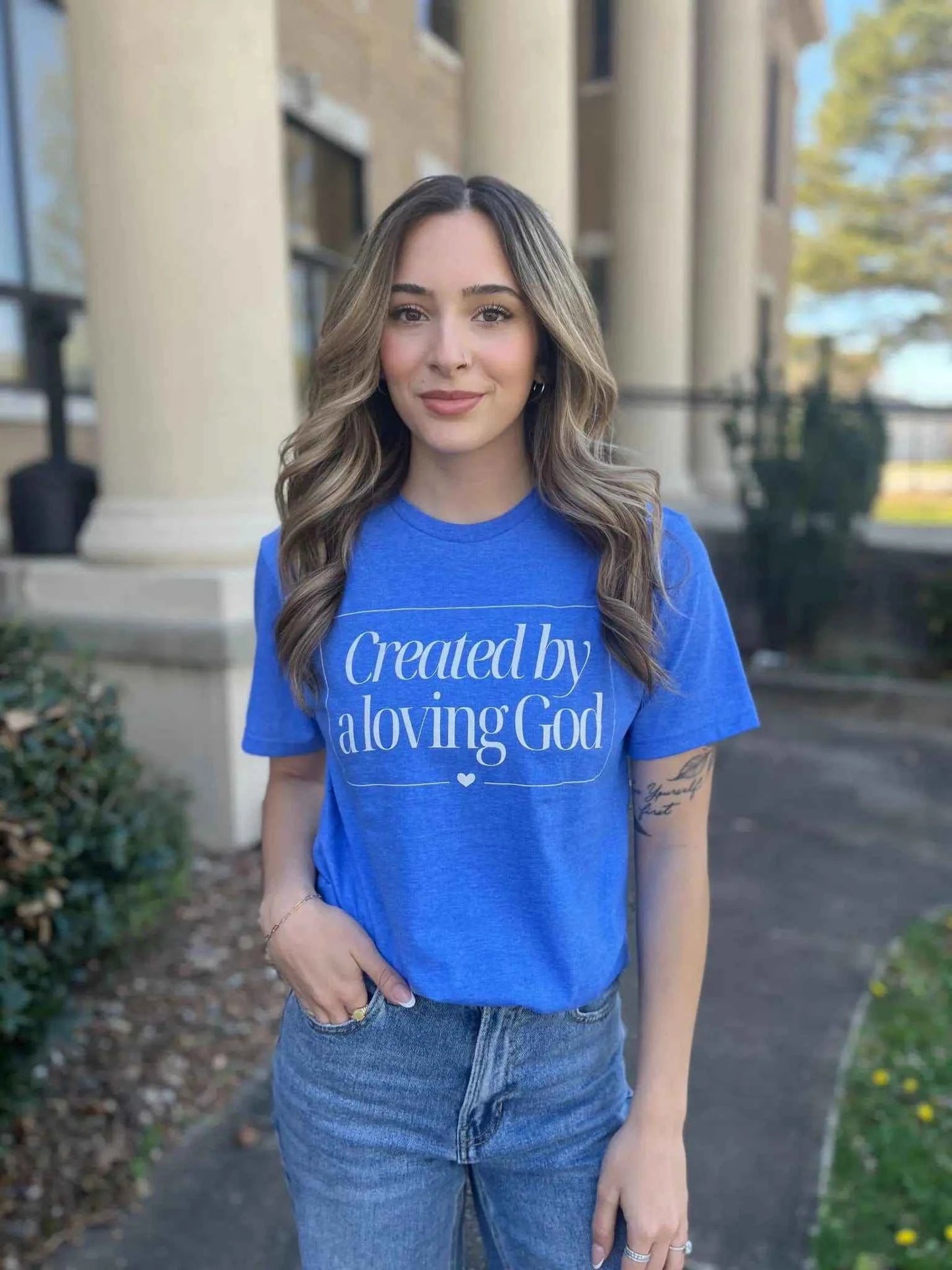 Created A Loving God Tee Shirt Christian Clothing