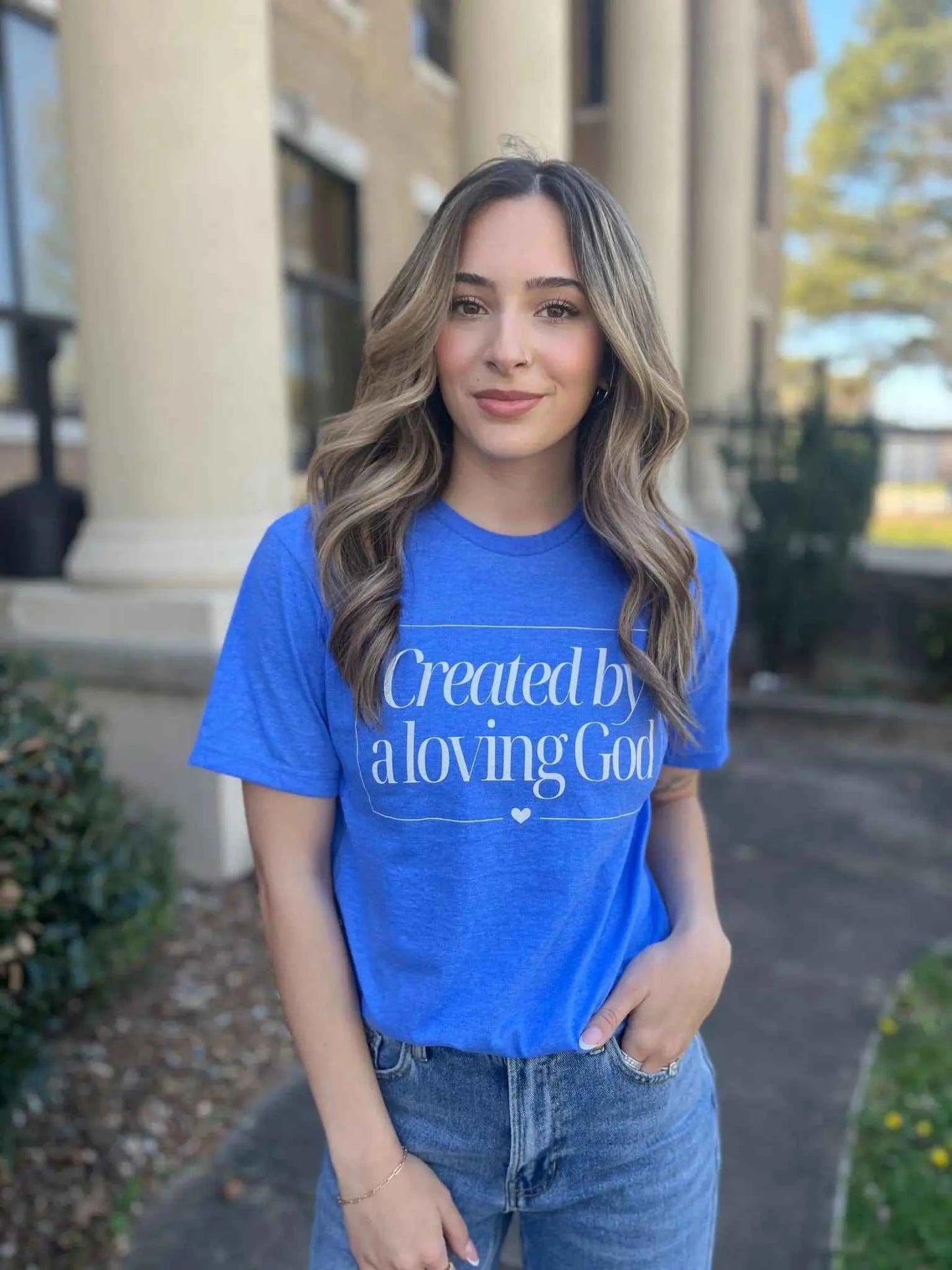 Created A Loving God Tee Shirt Christian Clothing