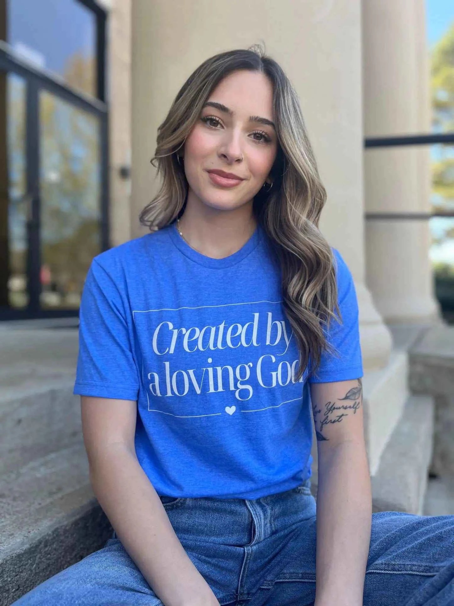 Created A Loving God Tee Shirt Christian Clothing