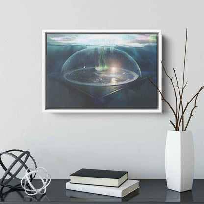 Flat Earth With Firmament Framed Canvas Art Print Picture