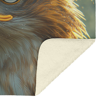 Bald Eagle Majestic Forest Fleece Sherpa Blanket Soft Cozy Blanket - Awakening Righteousness