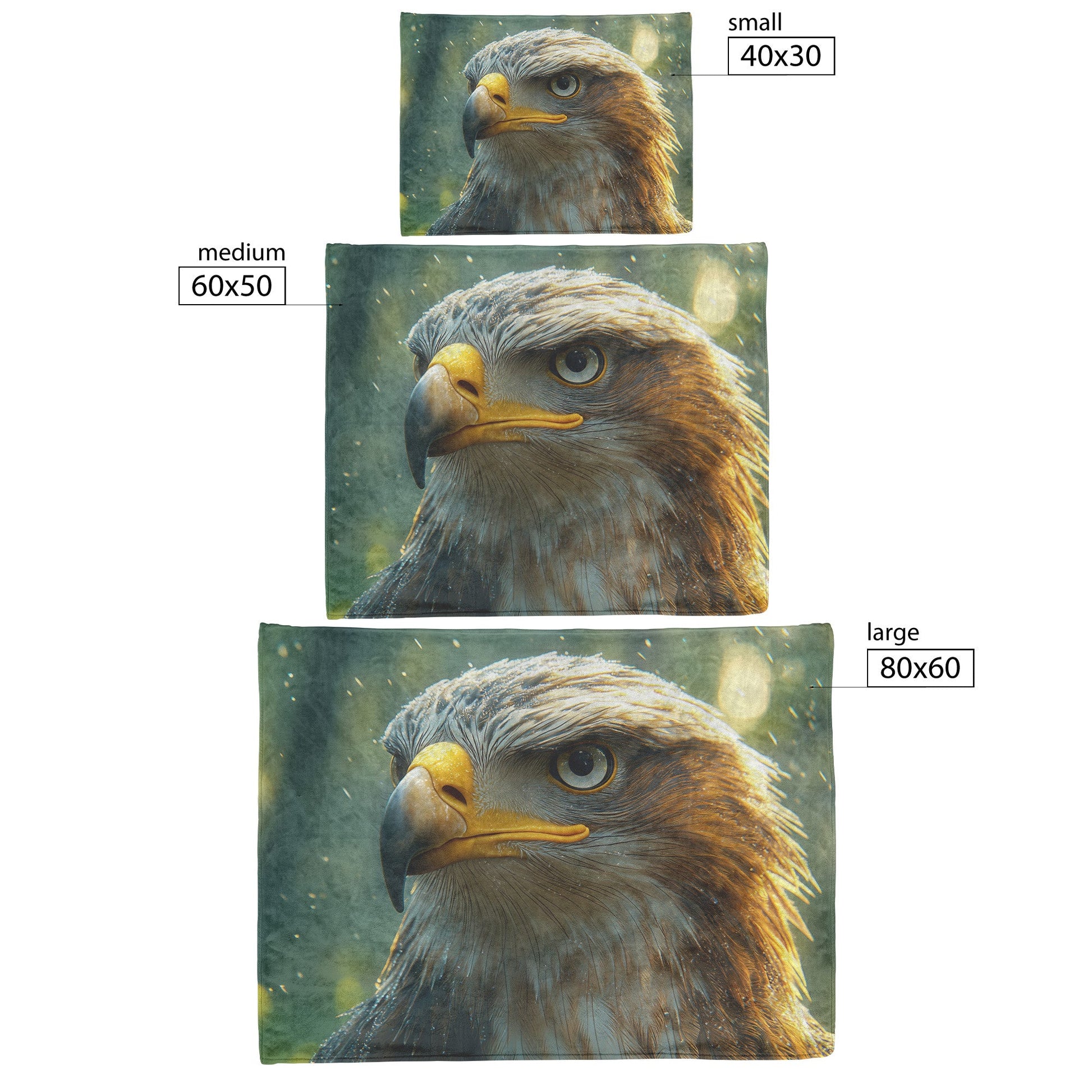 Bald Eagle Majestic Forest Fleece Sherpa Blanket Soft Cozy Blanket - Awakening Righteousness