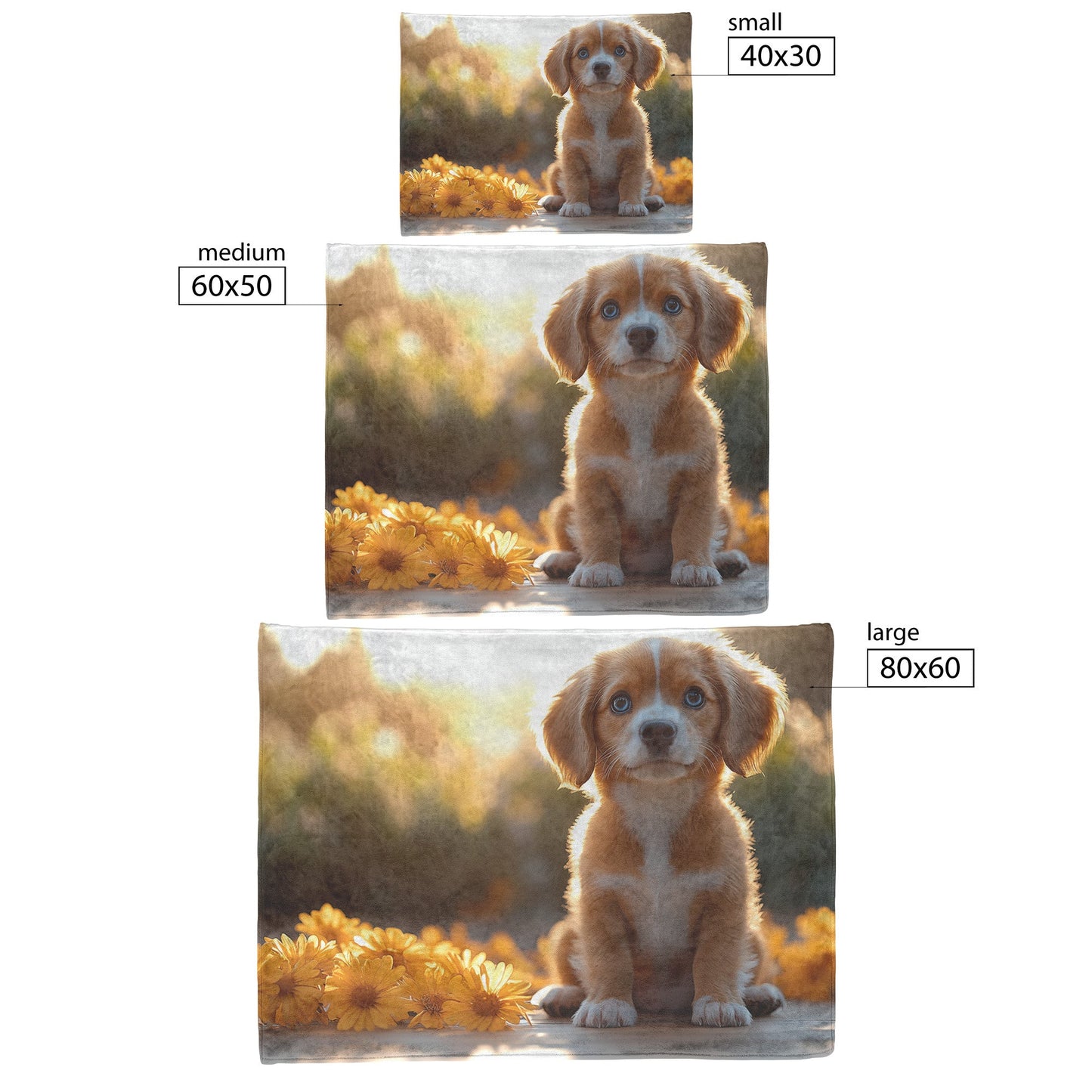 Basset Hound Puppy with Big Blue Eyes Sitting on Porch at Golden Sunrise Fleece Sherpa Blanket - Awakening Righteousness
