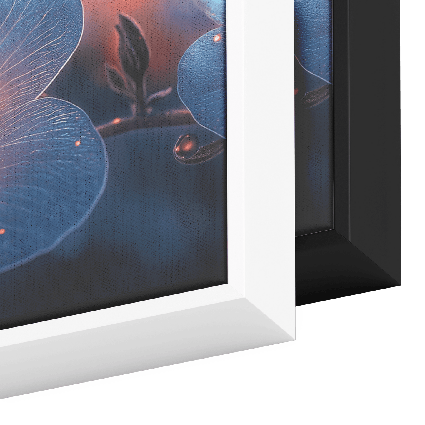 Beautiful Realistic Artwork Gradient Flowers Delicate Geometric Outlines Iridescent Petals Ultra High Definition Panoramic Framed Canvas Wall Art - Awakening Righteousness
