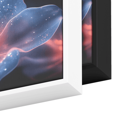 Beautiful Realistic Artwork Gradient Flowers Delicate Geometric Outlines Iridescent Petals Ultra High Definition Panoramic Framed Canvas Wall Art - Awakening Righteousness