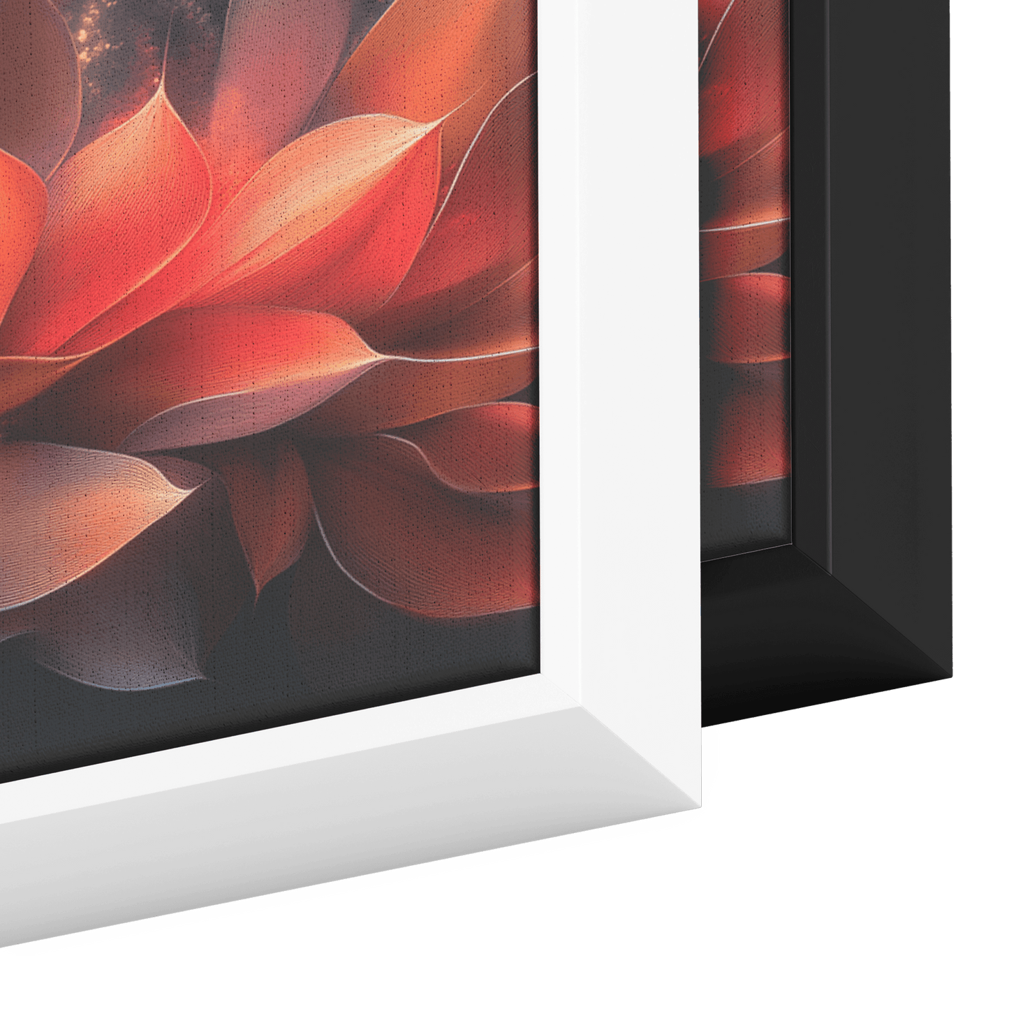 Beautiful Realistic Polygonal Floral Pattern Panoramic Framed Canvas Wall Art - Awakening Righteousness