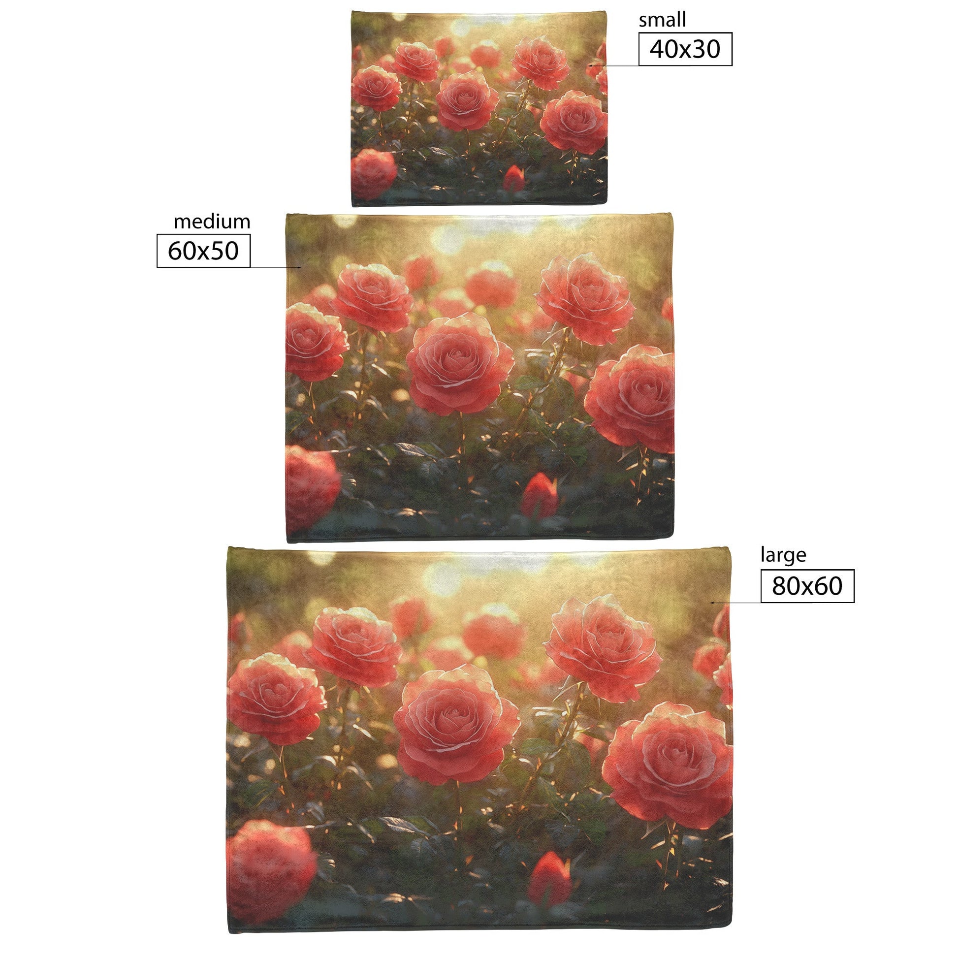 Beautiful Rose Garden Fleece Sherpa Blanket with Soft Comfort and Floral Design for Cozy and Peaceful Relaxation - Awakening Righteousness