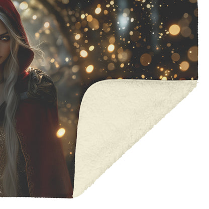 Blood Elf Rogue Fleece Sherpa Blanket Hidden Shadows Golden Highlights Silver Reflections Stealthy Powerful WoW Design - Awakening Righteousness