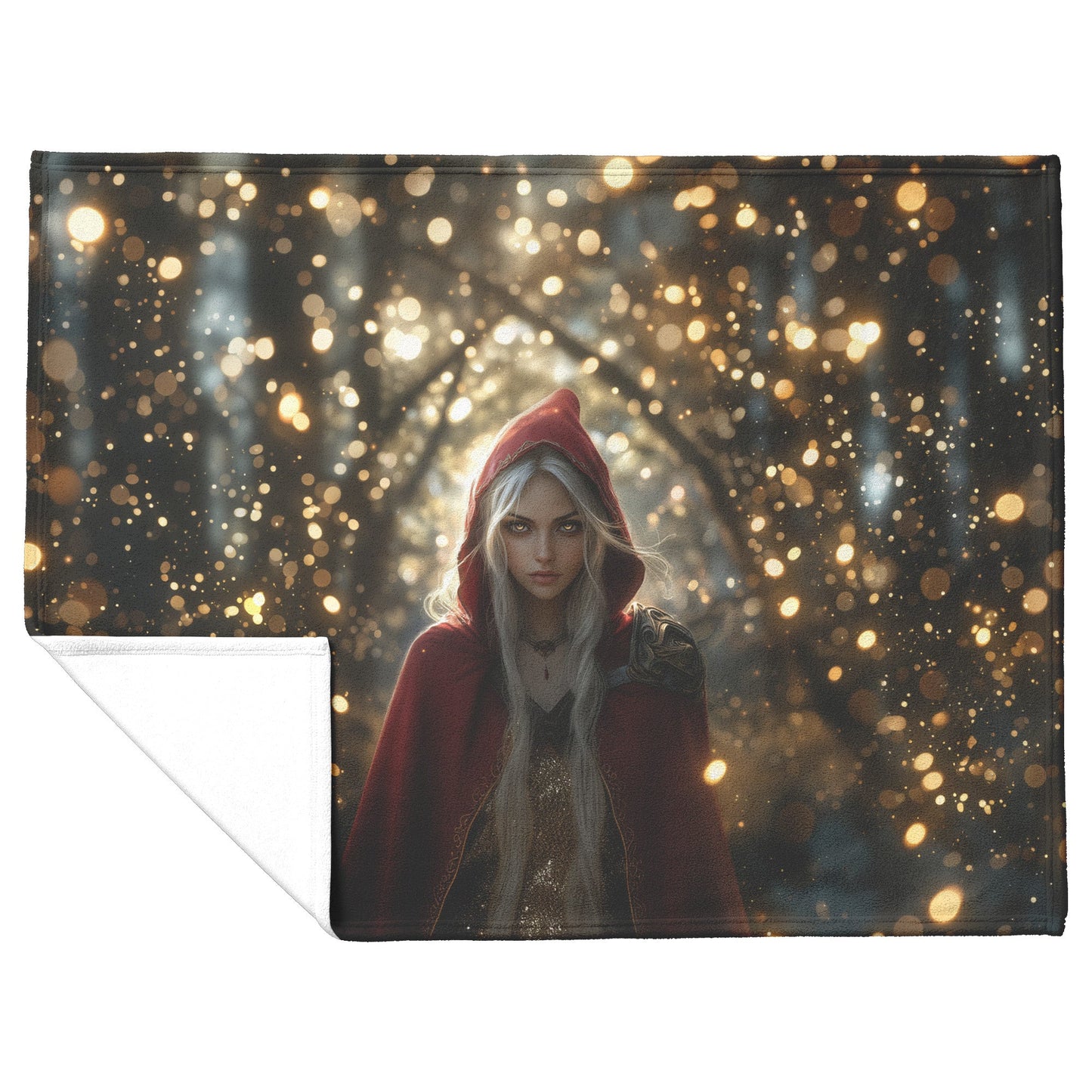 Blood Elf Rogue Fleece Sherpa Blanket Hidden Shadows Golden Highlights Silver Reflections Stealthy Powerful WoW Design - Awakening Righteousness