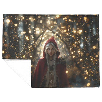 Blood Elf Rogue Fleece Sherpa Blanket Hidden Shadows Golden Highlights Silver Reflections Stealthy Powerful WoW Design - Awakening Righteousness