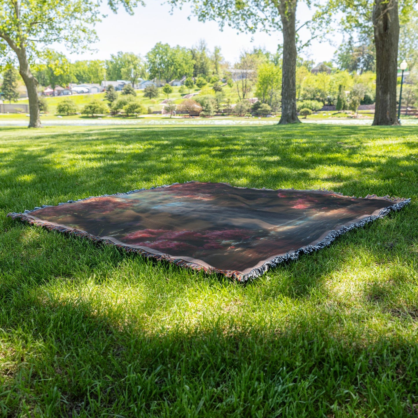 Blossom Falls Serenity Woven Throw Blanket - Awakening Righteousness