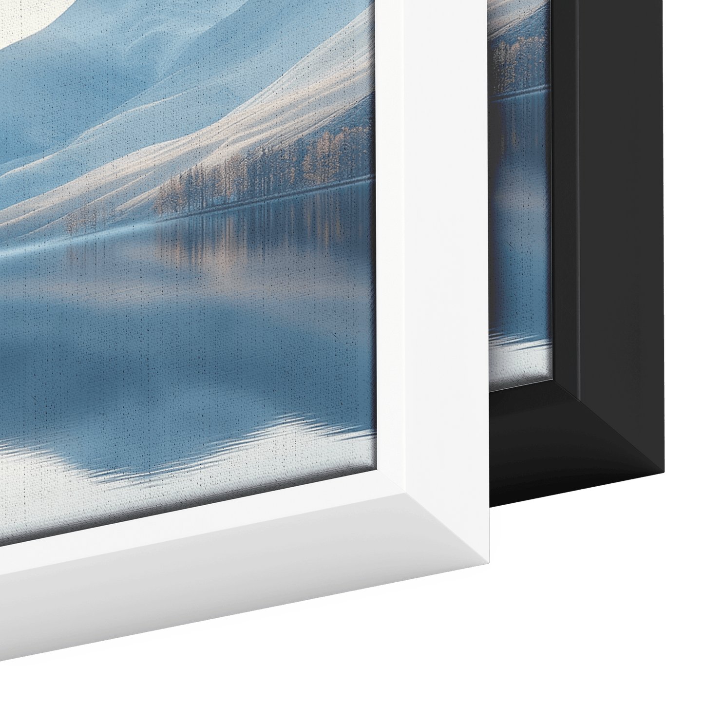 Calm Lake Scene Soft Beige Hills Muted Reflections Ultra High Definition Minimalist Elegance Panoramic Framed Canvas Wall Art - Awakening Righteousness
