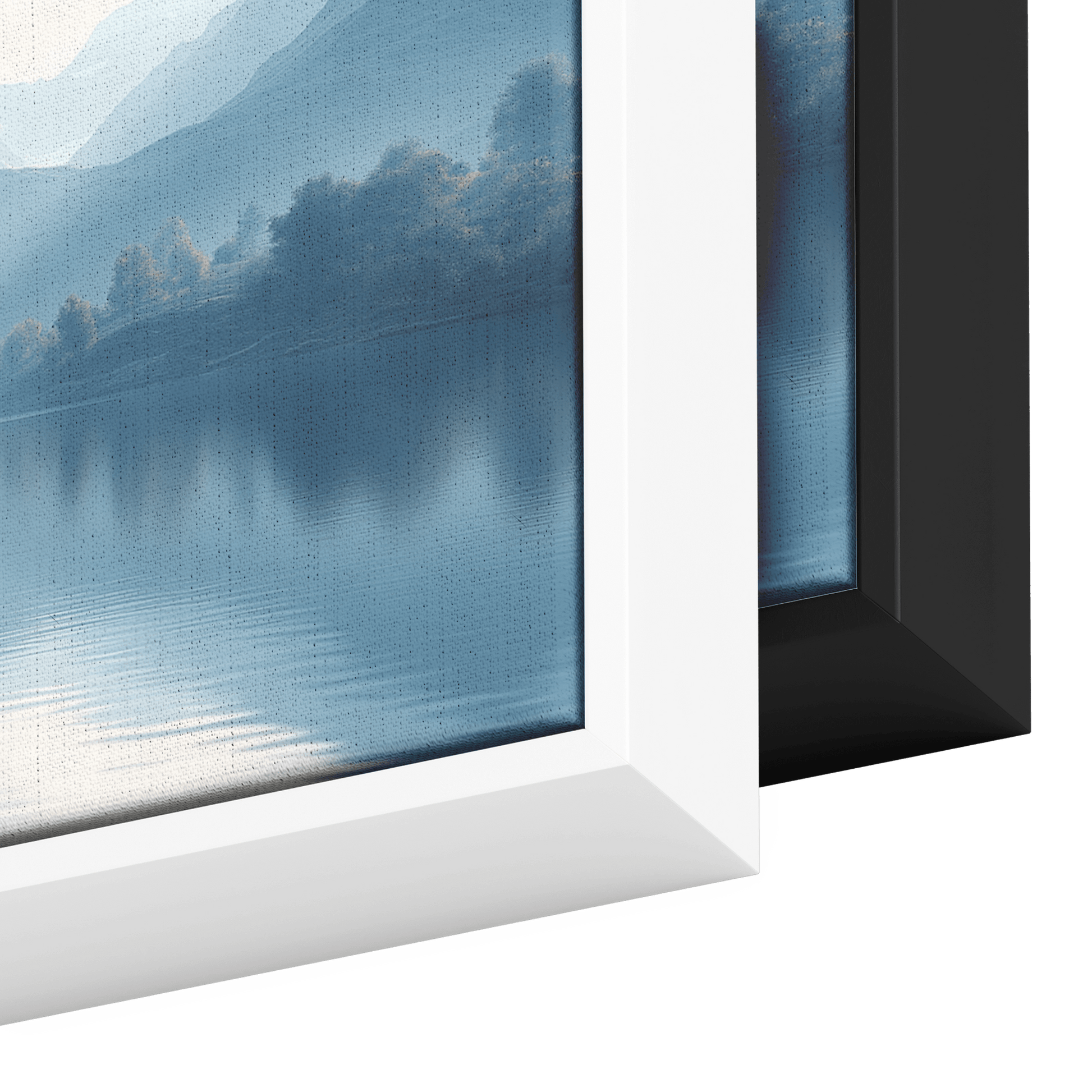 Calm Lake Scene Soft Beige Hills Muted Reflections Ultra High Definition Minimalist Elegance Panoramic Framed Canvas Wall Art - Awakening Righteousness