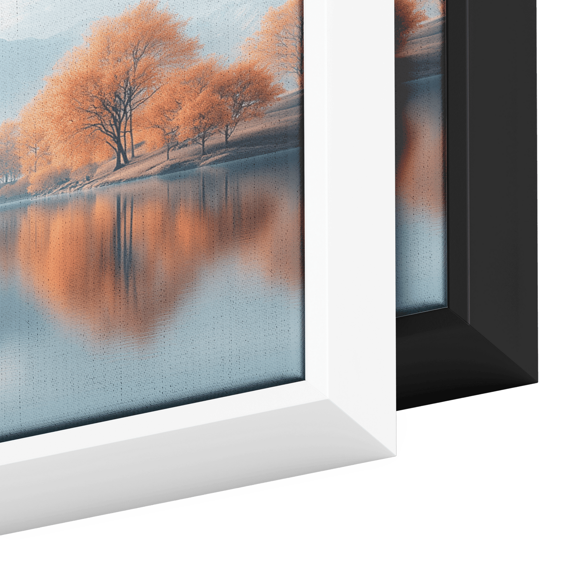 Calm Lake Scene Soft Beige Hills Muted Reflections Ultra High Definition Minimalist Elegance Panoramic Framed Canvas Wall Art - Awakening Righteousness