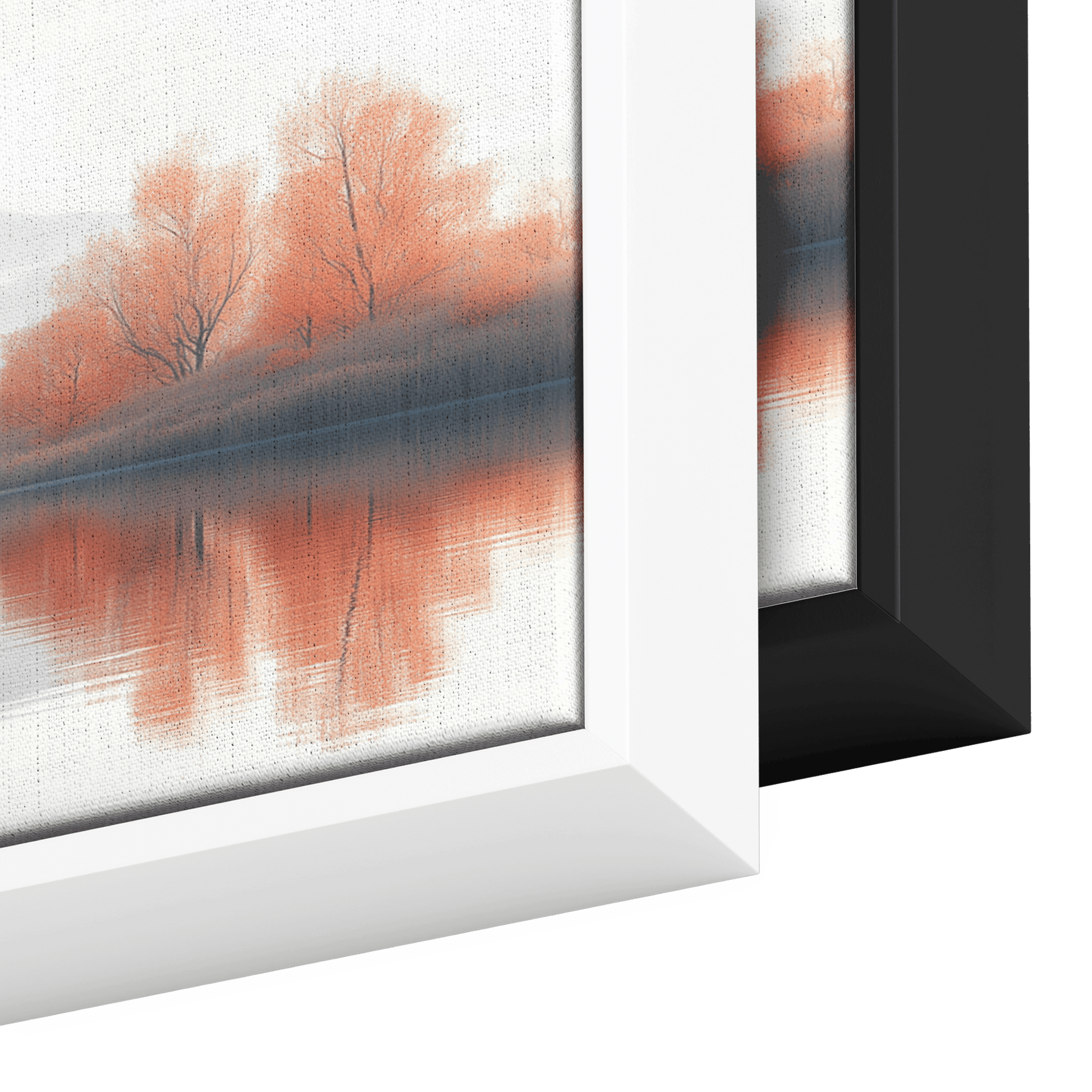 Calm Lake Soft Beige Hills Muted Reflections Minimalist Elegance Ultra High Definition Panoramic Framed Canvas Wall Art - Awakening Righteousness