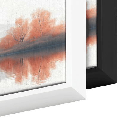 Calm Lake Soft Beige Hills Muted Reflections Minimalist Elegance Ultra High Definition Panoramic Framed Canvas Wall Art - Awakening Righteousness