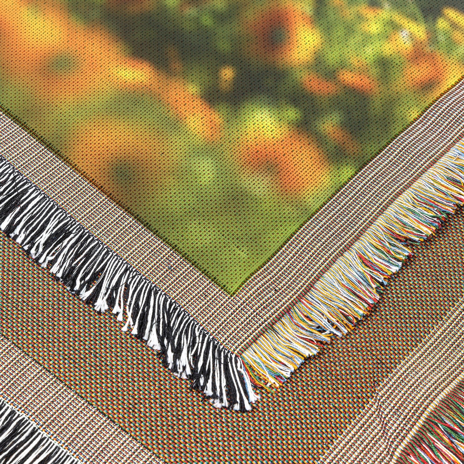 Child in Enchanted Forest Archway Woven Throw Blanket - Awakening Righteousness